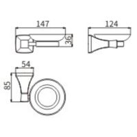 Товар: Мыльница CeramaLux Domino Хром арт-95404 - фото 2 Мыльница CeramaLux Domino Хром арт-95404 — фото 2, Мыльницы