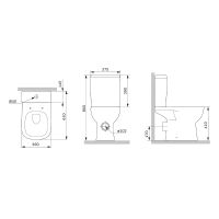 Унитаз компакт AM.PM Sunny Aquaspin с бачком и сиденьем Микролифт арт-C85C8601SC — фото 10, Напольные унитазы