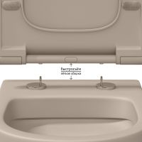 Унитаз Berges Ego XL подвесной Жасмин матовый с сиденьем Микролифт арт-082728 — фото 5, Подвесные унитазы