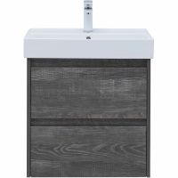 Тумба с раковиной Aquanet Nova Lite 60 подвесная Дуб серый арт-305233 — фото 2, Тумбы с раковиной