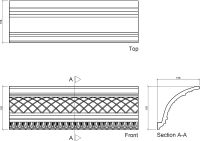 Карниз гибкий Европласт 1.50.138 2000x161x156 мм арт-1.50.138 (гибкий) — фото 3, Карнизы
