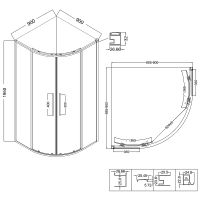 Товар: Душевой уголок Niagara Nova 90х90 профиль Хром стекло шиншилла арт-NG-3626-34 - фото 10 Душевой уголок Niagara Nova 90х90 профиль Хром стекло шиншилла арт-NG-3626-34 — фото 10, Душевые уголки четверть круга