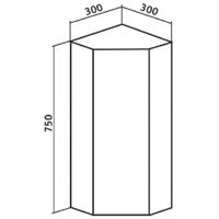 Зеркальный шкаф Runo Кредо 30 угловой Белый арт-00000001108 — фото 3, Зеркальные шкафы в ванную