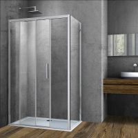 Душевой уголок Vincea Soft 100x90 профиль Хром стекло прозрачное арт-VSR-3SO9010CL — фото 1, Прямоугольные душевые уголки