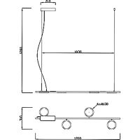 Подвесной светильник Crystal Lux Черный арт-CLT 027C4 L1000 BL — фото 3, Подвесные светильники