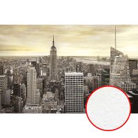 Фреска Ortograf Небоскребы 3315 Фактура бархат FX Флизелин (4,2*2,7) Серый/Бежевый, Город арт-3315 (бархат FX) — фото 1, Фрески