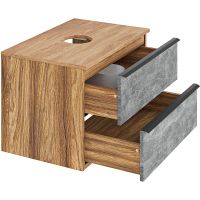 Тумба под раковину Runo Мальта 70 Серая Дуб арт-00-00001098 — фото 3, Тумбы под раковину