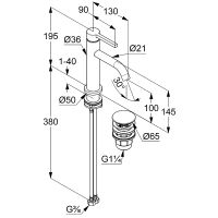 Смеситель для раковины Kludi Nova Fonte Pura Белый матовый арт-202885315 — фото 2, Смесители для раковины
