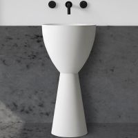 Товар: Раковина Abber Stein 45 Белая матовая арт-AS2507 - фото 2 Раковина Abber Stein 45 Белая матовая арт-AS2507 — фото 2, Раковины напольные