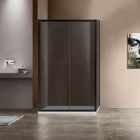 Душевой уголок Vincea Garda 120х90 профиль Черный стекло тонированное арт-VSR-1G9012CGB — фото 1, Прямоугольные душевые уголки