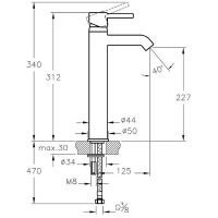 Смеситель для раковины Vitra Minimax S Хром арт-A41990EXP — фото 5, Смесители для раковины