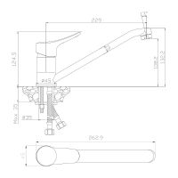 Смеситель для кухни Olive's Arriba Хром арт-09400AR — фото 2, Смесители для кухни