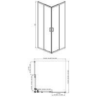 Душевой уголок Aquatek 90х90 профиль Хром стекло прозрачное арт-AQ ARI KV 09020CH — фото 9, Квадратные душевые уголки