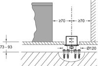 Скрытая часть для смесителя Jacob Delafon Avid Хром арт-97904D-NF — фото 3, Комплектующие для смесителей