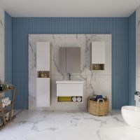 Товар: Подвесной шкаф Dreja Perfecto 35 Дуб эврика Белый арт-99.0815 - фото 5 Подвесной шкаф Dreja Perfecto 35 Дуб эврика Белый арт-99.0815 — фото 5, Шкафы для ванной