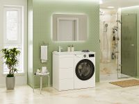 Тумба с раковиной Brevita Grafit 100 L Белая матовая арт-УТ000015079 — фото 6, Тумбы с раковиной