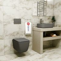 Унитаз Point Меркурий подвесной Графит матовый с сиденьем Микролифт арт-PN41831GM — фото 7, Подвесные унитазы