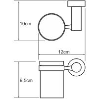 Стакан для зубных щеток WasserKRAFT Donau Хром арт-K-9428 — фото 3, Стаканы для зубных щеток