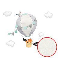 Фреска детская Ortograf Для малышей 33311 Фактура флок FLK Флизелин (3,1*2,7) Белый/Серый, Животные/Воздушные шары арт-33311 (флок FLK) — фото 1, Фрески