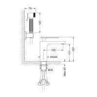 Смеситель для раковины Timo Torne с гигиеническим душем Черный арт-4360/03G — фото 4, Смесители для раковины