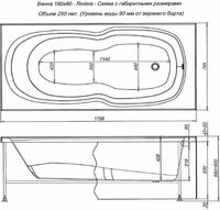 Акриловая ванна Aquanet Riviera 180x80 без гидромассажа арт-231080 — фото 9, Акриловые ванны