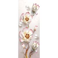 Фотообои Divino T-268 Фактура фреска Винил на флизелине (1*2,7) Бежевый/Розовый, Цветы арт-T-268 (фреска) — фото 2, Обои для стен