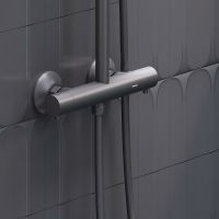 Товар: Душевая система Damixa Jupiter с термостатом Черная матовая арт-977800300 - фото 4 Душевая система Damixa Jupiter с термостатом Черная матовая арт-977800300 — фото 4, Душевые стойки