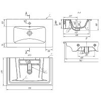 Комплект мебели для ванной ASB-Woodline Рома 80Н Белый арт-10855+27654+12221 — фото 15, Комплекты мебели для ванной