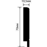 Плинтус HIWOOD 2000x70x10,5 мм арт-B70 — фото 2, Плинтуса напольные