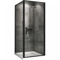 Душевой уголок Abber Sonnenstrand 100x75 профиль Черный стекло прозрачное арт-AG04100B-S75B — фото 1, Прямоугольные душевые уголки