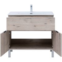 Тумба под раковину Aquanet Алвита New 90 Дуб веллингтон белый арт-303912 — фото 6, Тумбы под раковину