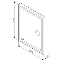 Зеркало AM.PM Gem 55 с подсветкой с механическим выключателем арт-M91AMOX0553WG — фото 10, Зеркала в ванную комнату