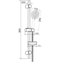Душевой гарнитур Orange Хром арт-OS133cr — фото 6, Душевые гарнитуры на штанге