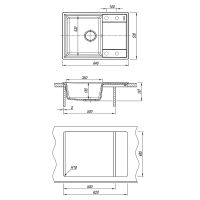 Кухонная мойка Lemark Imandra 640 Серый шелк арт-9910023 — фото 4, Кухонные мойки