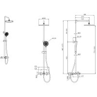 Товар: Душевая система Aquatek с термостатом Хром арт-AQ2043CR - фото 2 Душевая система Aquatek с термостатом Хром арт-AQ2043CR — фото 2, Душевые стойки