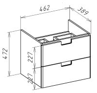 Тумба под раковину Bellezza Пегас 50 подвесная Черная Белая арт-4630406180042 — фото 3, Тумбы под раковину