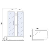 Душевая кабина River Nara XL 100x80 MT L с поддоном арт-10000006216 — фото 14, Душевые кабины