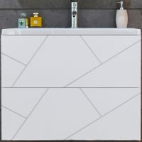 Тумба под раковину Бриклаер Кристалл 70 подвесная Белая арт-4627125415951 — фото 1, Тумбы под раковину