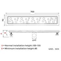 Душевой лоток Gappo с решеткой Нержавеющая сталь арт-G87007-2 — фото 13, Душевые лотки