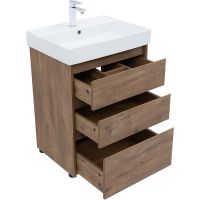 Тумба под раковину Aquanet Nova Lite 60 Дуб рустикальный арт-302471 — фото 3, Тумбы под раковину