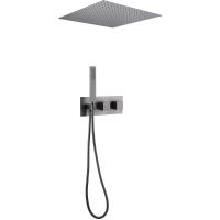 Товар: Душевая система Abber Daheim с термостатом Никель арт-AF8255NG - фото 1 Душевая система Abber Daheim с термостатом Никель арт-AF8255NG — фото 1, Встраиваемые душевые комплекты