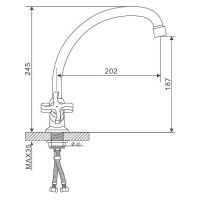 Смеситель для кухни Gappo G43 Хром арт-G4043 — фото 4, Смесители для кухни