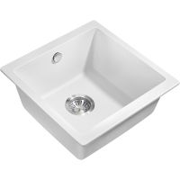 Кухонная мойка Milacio Leon 45 Cuarzo Белая арт-MC.77092 — фото 1, Кухонные мойки