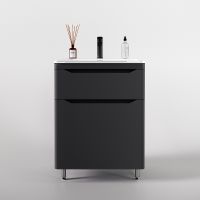 Тумба под раковину Style Line Марелла 70 Люкс Plus Серый матовый антискрейтч арт-СС-00002400 — фото 1, Тумбы под раковину