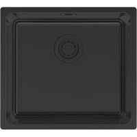 Кухонная мойка Paulmark Yuni 49 Uni Черная матовая арт-YU49-MBN — фото 1, Кухонные мойки