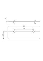 Стеклянная полка Aquaton Ария 50 Хром Глянцевая арт-1A140403AA010 — фото 2, Полки