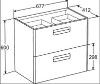 Тумба под раковину Roca The Gap 70 подвесная Белая глянцевая арт-ZRU9302878 — фото 3, Тумбы под раковину