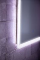 Товар: Зеркало Бриклаер Вега 55 с подсветкой с бесконтактным выключателем и часами арт-4627125414206 - фото 5 Зеркало Бриклаер Вега 55 с подсветкой с бесконтактным выключателем и часами арт-4627125414206 — фото 5, Зеркала в ванную комнату