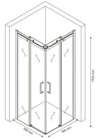 Душевой уголок Berges Gelios 90х90 профиль Хром стекло прозрачное арт-061022 — фото 8, Квадратные душевые уголки