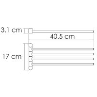 Полотенцедержатель WasserKRAFT поворотный Золото глянцевое арт-K-1034PG — фото 2, Полотенцедержатели